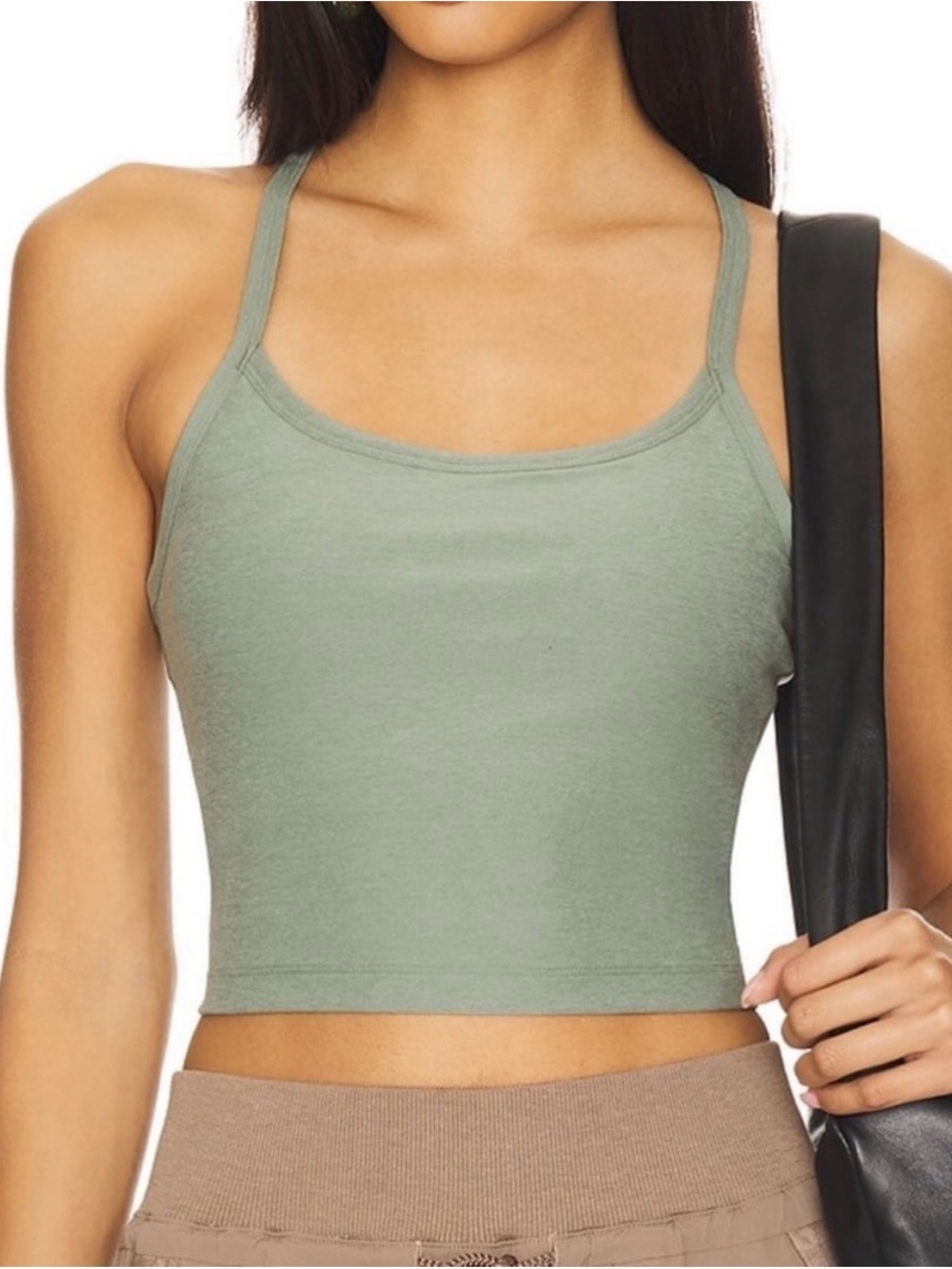 Beyond Yoga Sage Green Cropped Tank